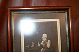 Antique Wood Framed C. Bisschop Dutch Art Print "Beside the Cradle" - Braun & Co