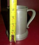 Vintage 5" Tall One Pint Glass Bottom Pewter Tankard Stein - Engraved "Dad"