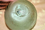 Antique Japanese Style Small 3.25" Aqua Blue Blown Glass Fishing Float