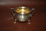 Vintage 4-pc International Silverplate Tea Set w/ Teapot, Cream, Sugar, and Tray