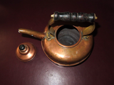 Antique Simplex 7.5" English Solid Copper Lidded Whistling Tea Kettle Pot 423201