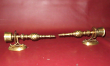 Vintage Pair European Style Solid Twist Brass Candlestick Holder Wall Sconces