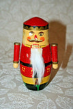 Vintage 5.5" Hand Painted 5-Piece Red Nutcracker Santa Russian Stacking Doll Set