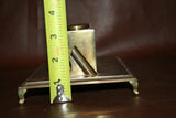 Vintage Italian Brass 9x5" Rectangular Double Desk Pen Inkwell - Sarried LTD