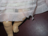 Vintage 18" Madame Alexander Cloth Plastic Redhead Girl Baby Doll in Pink Dress