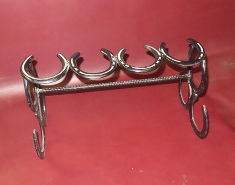 Vintage Arts & Crafts St Croix Forge Horseshoe & Rebar Umbrella Cane Stand Rack