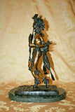 Frederic Remington "Indian Dancer" 20" Tall Bronze Sculpture on Marble Base