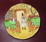 Vintage 5.5" Royal Doulton Gaffers Art Pottery Bowl Cottage Garden Scene D.4210