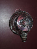 Antique Clear Star Decor 6" Cut Glass Small Glass Footed Sauce Pitcher Creamer