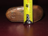 Antique Pair 4" Long Copper Coated Children's Baby Shoes - Marked 22/40