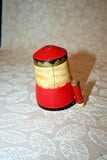 Vintage 5.5" Hand Painted 5-Piece Red Nutcracker Santa Russian Stacking Doll Set