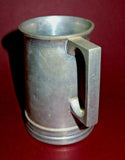 Vintage 4.5" Tall Swatow Nkheung Half Pint Glass Bottom Chinese Pewter Mug Stein