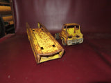 Vintage 1960s Tonka Yellow Pressed Steel Car Carrier Loader Trailer Truck As-Is