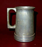 Vintage 4.5" Tall Swatow Nkheung Half Pint Glass Bottom Chinese Pewter Mug Stein