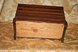 Vintage Free Standing 17x10x17" Wooden Magazine Rack w/ Hand Painted Geese