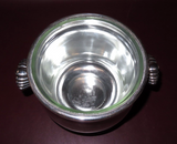 Vintage 8" WM Rogers & Son Paul Revere Glass Lined Silverplate Lidded Ice Bucket