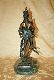 Frederic Remington "Indian Dancer" 20" Tall Bronze Sculpture on Marble Base