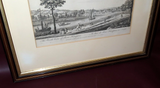 Antique Framed Rob Sayer English Engraving Print "The North View of Row Hampton"