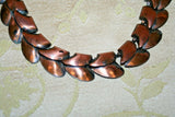 Vintage Unusual Small 16" Long Adjustable Copper Choker Necklace