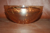 Vintage 1960s Marigold Carnival Glass Egg Nog Punch Bowl - Hazel Atlas - 2 Quart