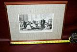 Antique Jules Garnier Framed Black & White Print - "The King Amuses Himself"