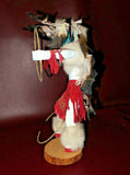 Hoop Dancer Native American Navajo Wood Feather Fur Leather Kachina Doll - As-Is