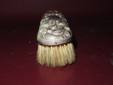 Antique 7.5" Long Ornate Silverplate Clothing Brush - Engraved May to Amos 1906