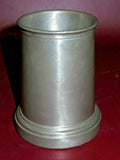 Vintage 5" Tall One Pint Glass Bottom Pewter Tankard Stein - Engraved "Dad"