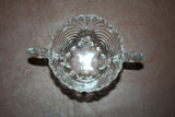 Classic Cambridge Footed Clear Glass Cream & Sugar Set - Caprice Style