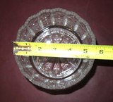 Vintage Ornate Elegant 5.5" Round Star Cut Clear Crystal Nut Dish Bowl