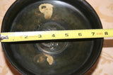 Antique Solid Bronze 8x6" Pedestal Compote Plate w/ Embossed Angel Center Image