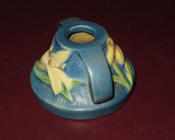 Vintage Roseville Art Pottery Blue Zephyr Lilly Candlestick Holder 1162-2"