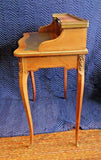 Vintage Reproduction Louis XV Style 35" Inlaid Bleached Mahogany Secretary Desk