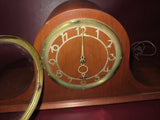 Vintage Seth Thomas Art Deco Wood B1703 Camel Back Electric Mantel Clock - As-Is