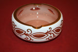 Fancy Eastern European Imperlux Pink Glass 2-pc Smokers Set w/ Ashtray, Holder