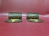 Vintage Pair 6" Tall Heavy Bronze Classic Literature Dickens & Whittier Bookends