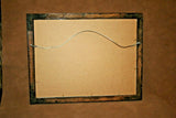 Vintage Les Barnett 1976 Signed Farm Scene Copper Etching in 22x18" Wood Frame