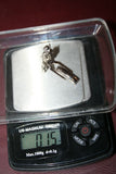 Pair Vintage 1" Tall S.A.G. Silverplate Ornamental Cufflinks - Hunter & Dog