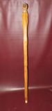 Vintage 36" Hand Carved Spooky Face Arts & Crafts Style Wood Walking Stick Cane