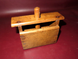 Antique Hand Carved Wooden French Country Butter Mold Press c. 1900