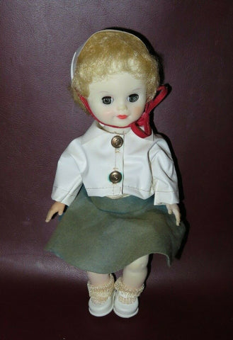 Vintage Horsman Teensie Tot 11" Vinyl Baby Girl Doll in Nurse's Uniform & Hat