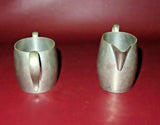 Vintage Pewter Cream & Sugar Set - LH Vaughn - Taunton, MASS