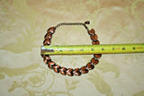 Vintage Unusual Small 16" Long Adjustable Copper Choker Necklace