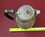 Vintage 6" English Period Pewter 138 Flip-Lid Teapot Pitcher w/ Ebonized Handle