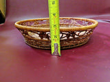 Vintage Style 12" Diameter Round Woven Reed Table Pie Basket