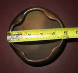 Vintage 5" Brown Ruffled Lip Santo Domingo Kewa Pueblo Style Art Pottery Bowl