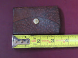 Vintage Fastener Co "Spring Hooks" 5-Hook Key Holder in 3x2" Tooled Leather Case