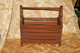 Vintage Free Standing 17x10x17" Wooden Magazine Rack w/ Hand Painted Geese