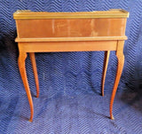 Vintage Reproduction Louis XV Style 35" Inlaid Bleached Mahogany Secretary Desk