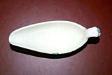 Vintage Shenango China 9" Long White Porcelain Gravy Boat w/ Blue-Green Trim